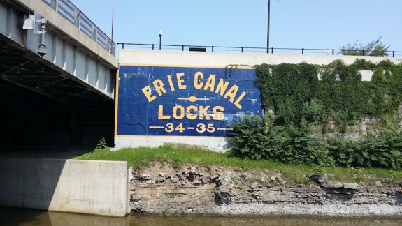 erie canal lock sign